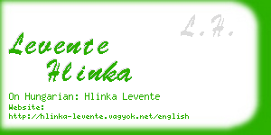 levente hlinka business card